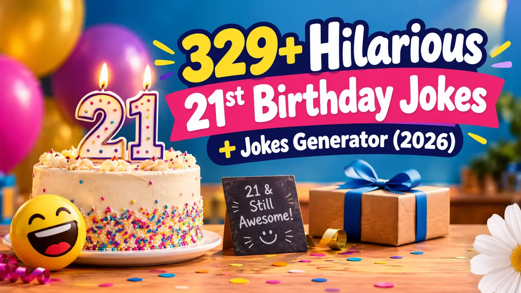 Hilarious 21st Birthday Jokes + Jokes Generator