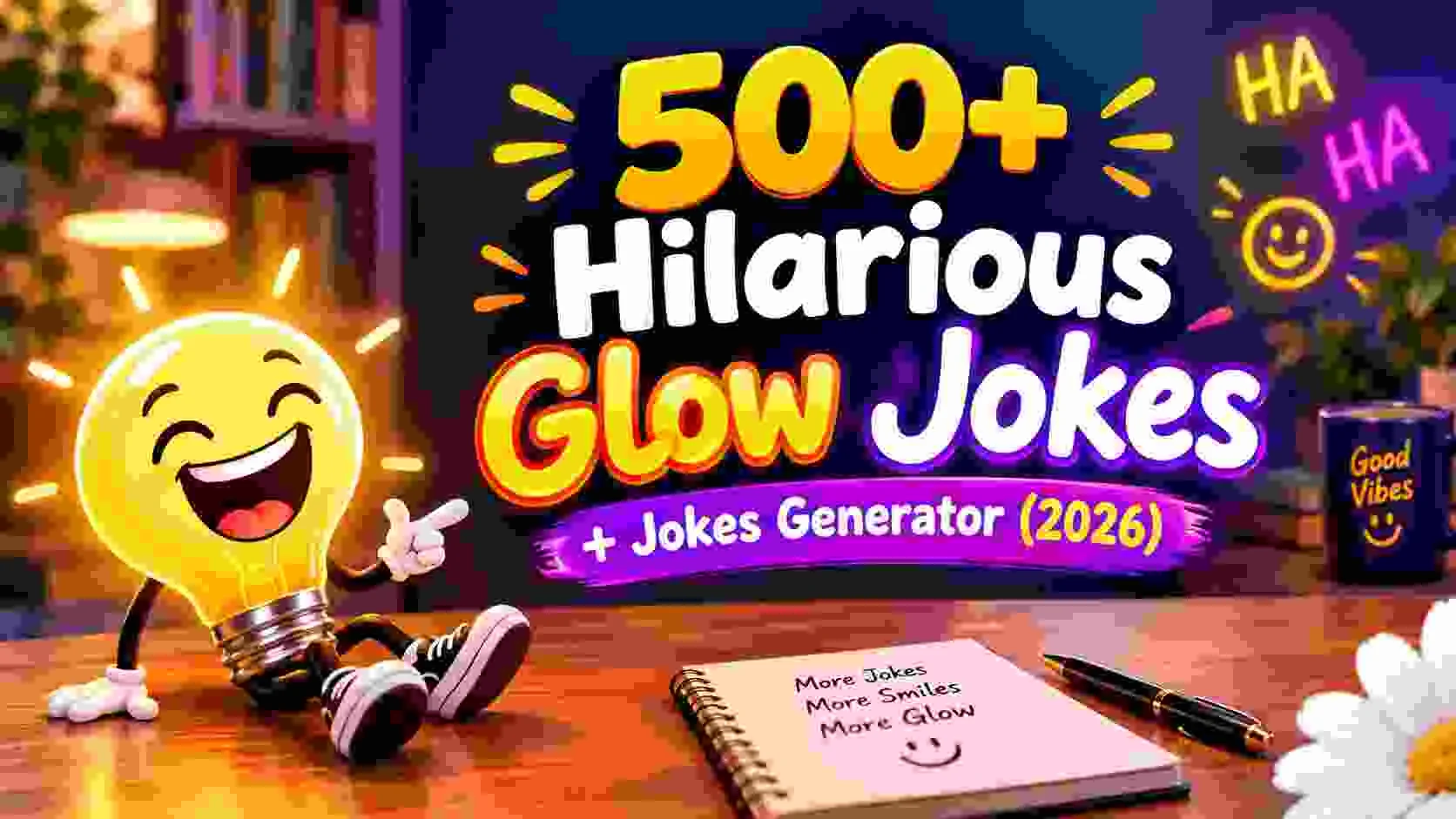 Hilarious Glow Jokes Jokes Generator