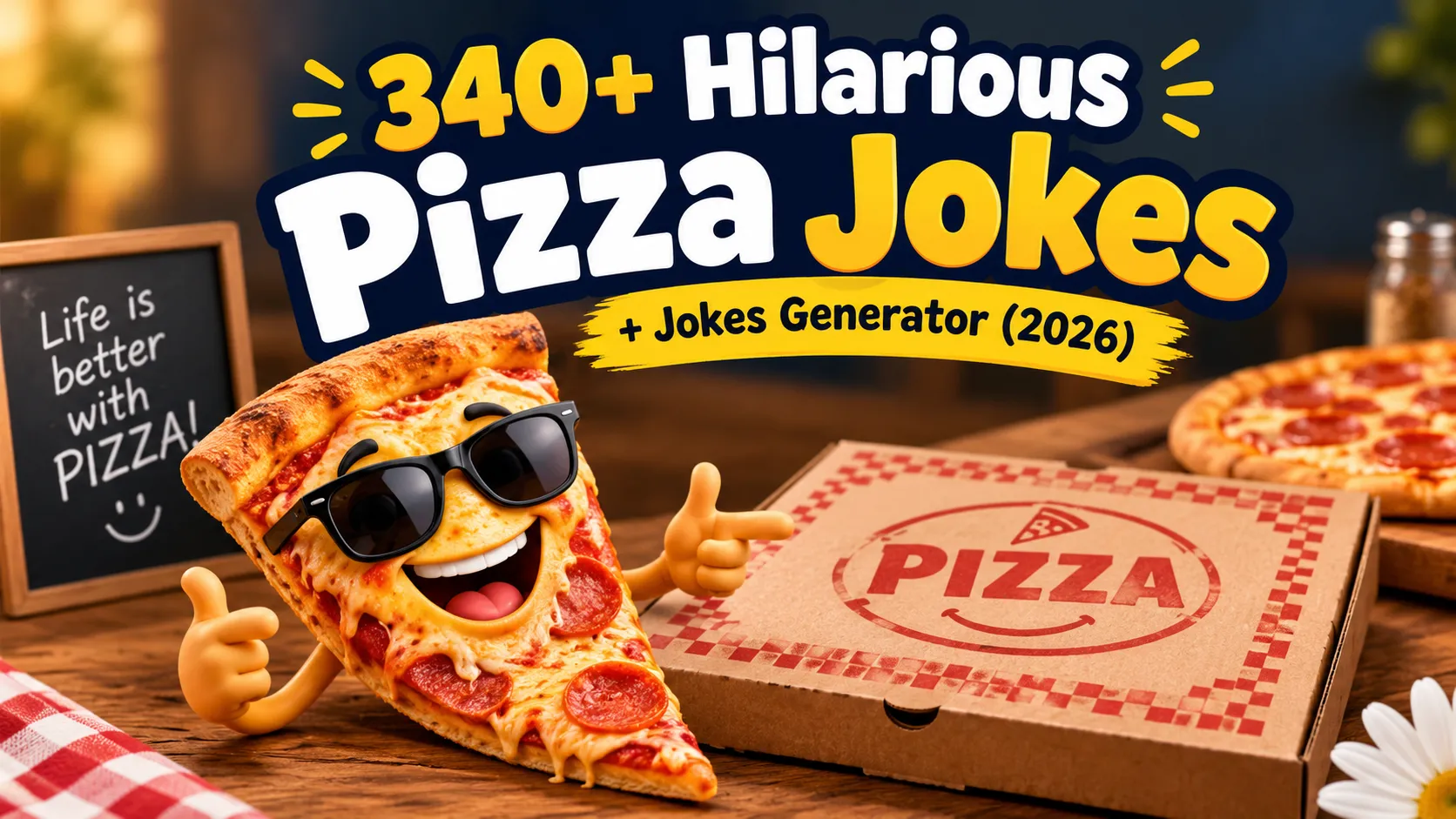 Hilarious Pizza Jokes + Jokes Generator