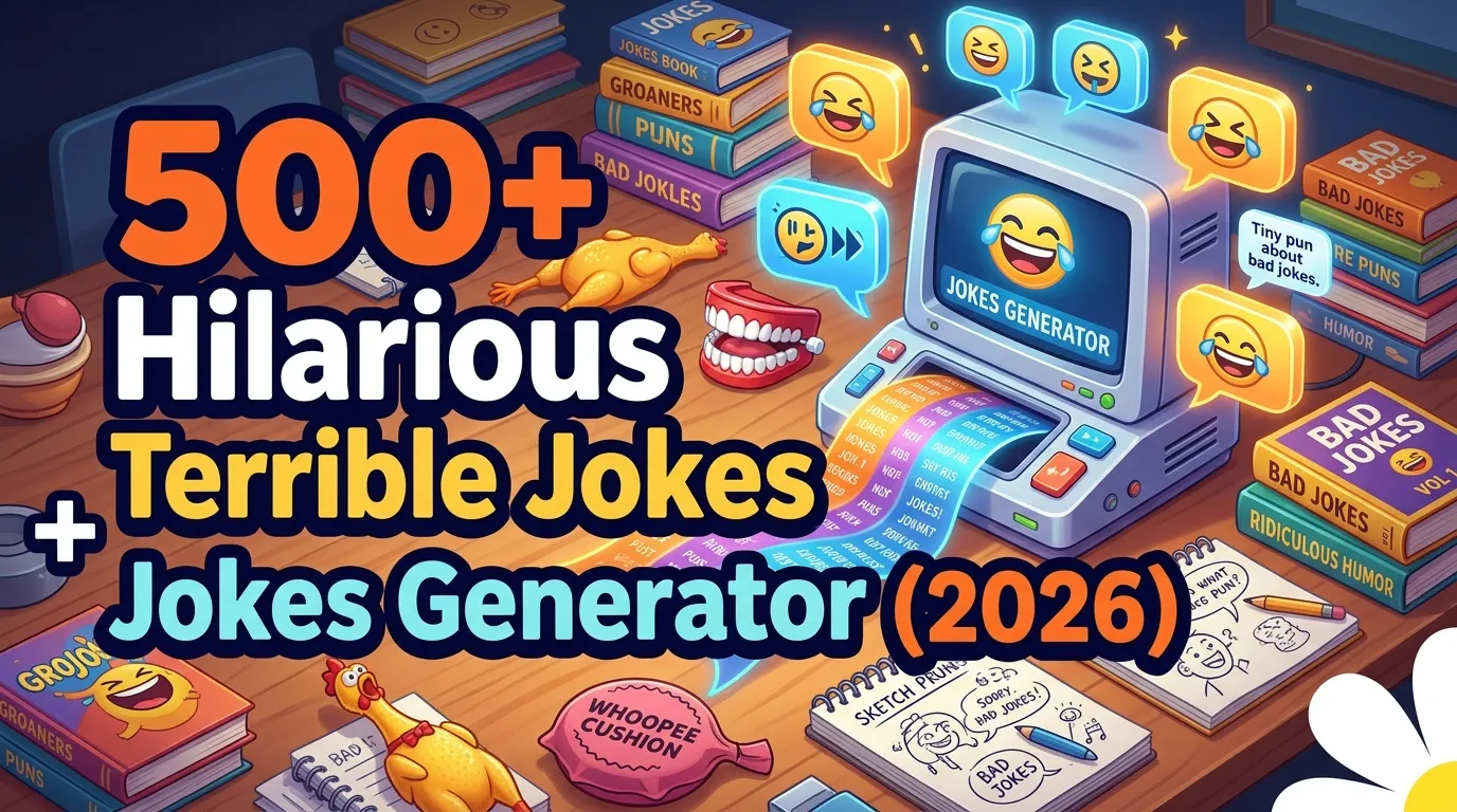 Hilarious Terrible Jokes + Jokes Generator